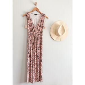 Lauren Ralph Lauren | Pink Floral Viscose Maxi Dress | Sz XS